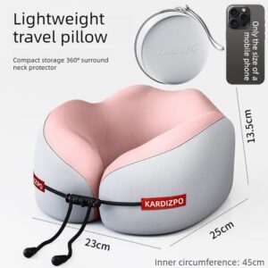 Pink Memory Foam Travel Neck Pillow