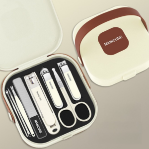 Portable 8-Piece Manicure Set White